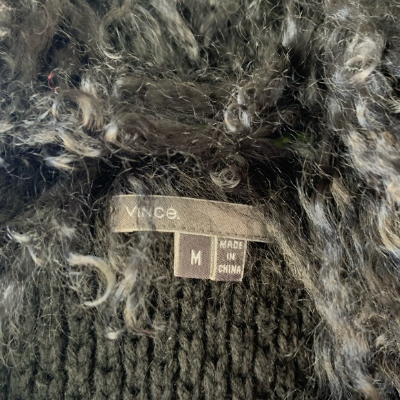 Vince Black Wool Mongolian Lamb Sweater - Picture 2 of 3